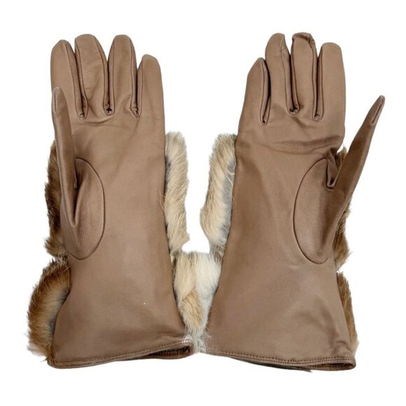 Leather Gloves Fur & Cashmere NWT - Picture 3 of 6